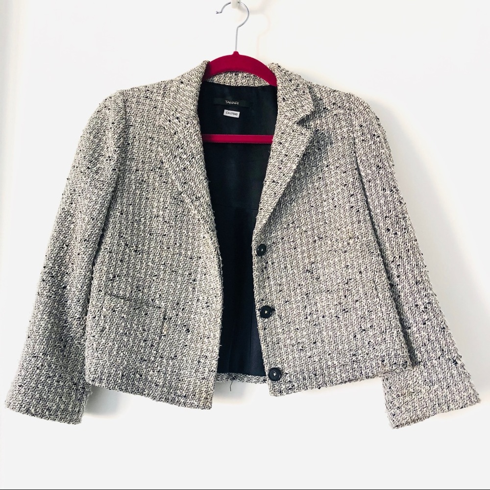 Tahari cropped blazer jacket